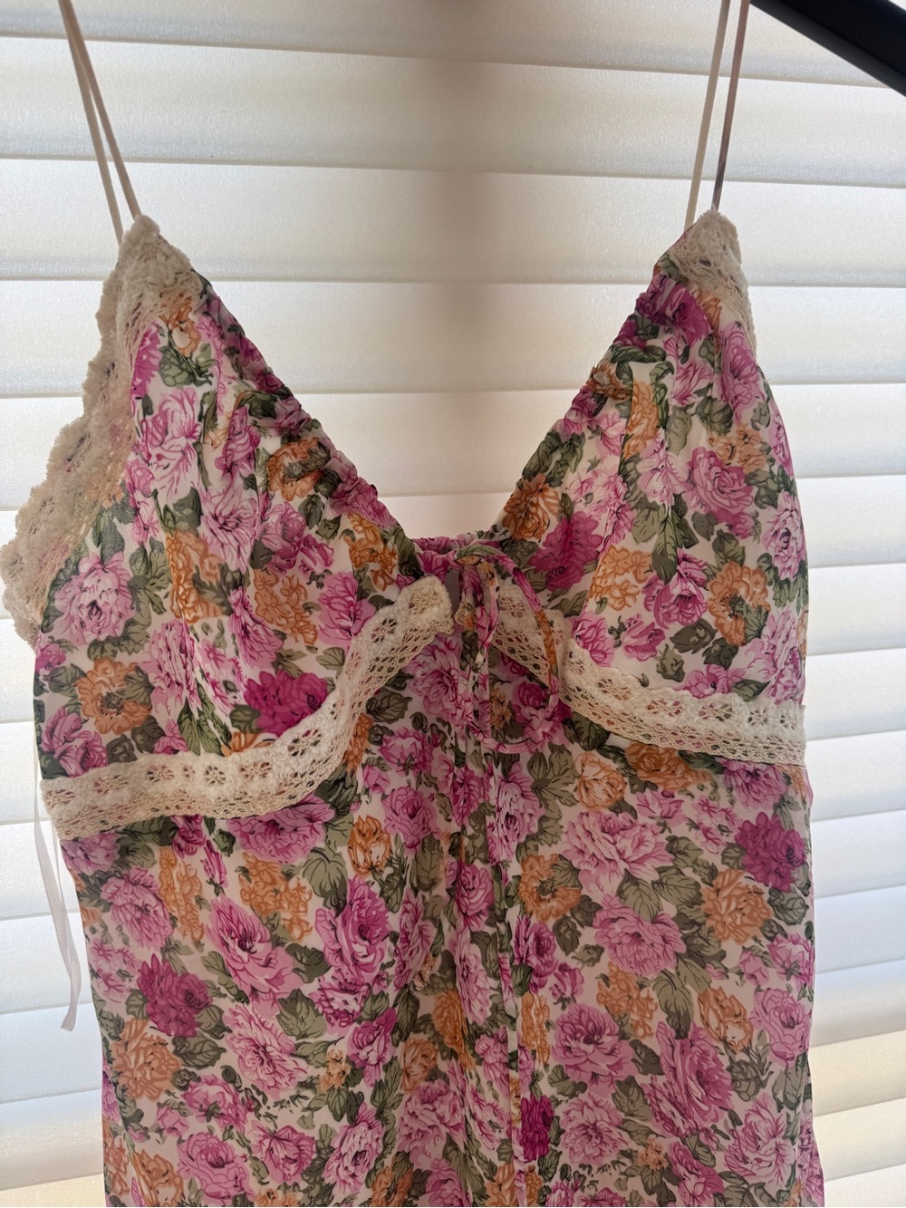 Princess Polly Pink Floral Maxi Slip Dress with Lace Trim